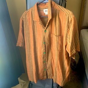 BDG Striped Camp Collar Shirt